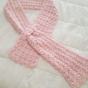 Hand crocheted Pink Scarf